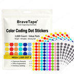 Bright and colorful round dot stickers, a premium import from Curat Cart, ideal for organization and labeling. Elevate your projects.