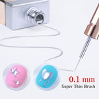 Premium imported 15 ml Double Rhythm Metallic Gel Liner with a super thin 0.1 mm brush for precise application.