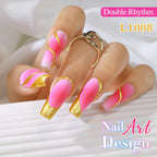 Double Rhythm 15 ml metallic gel liner featuring vibrant pink and gold design. Ideal for stunning nail art. Original packaging.