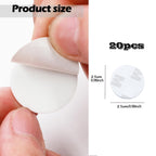 Premium double-sided adhesive pads, 20pcs, 2.5cm size, 100% authentic, available at Curat Cart in India.