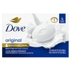 Dove Original Beauty Bar Soap, 3-pack offering deep moisture with nourishing cream for soft, hydrated skin.