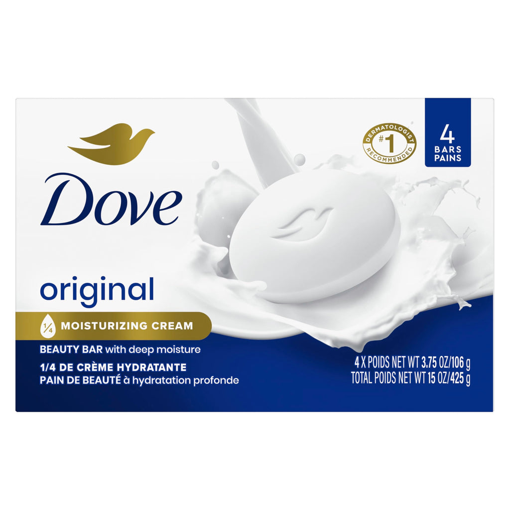 Dove Original Beauty Bar Soap, Pack of 3. Moisturizing cream formula for deep hydration. Verified by CuratCart for trust.