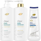 Dove Daily Moisture Shampoo and Conditioner, premium import for healthy hair care. Available at Curat Cart.