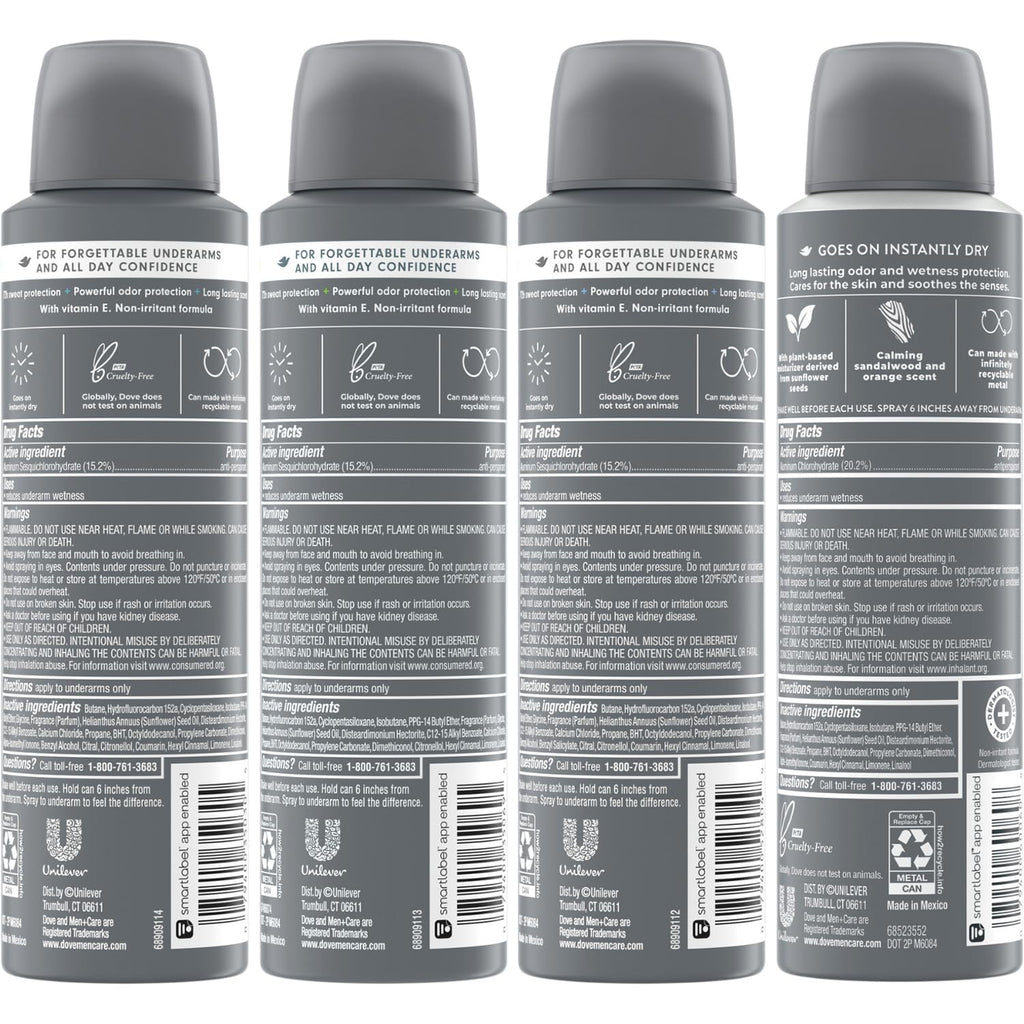 Dove Men Care Dry Spray Antiperspirant offers all-day protection. 100% Authentic, available at Curat Cart in India.