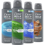Dove Men Care Dry Spray Antiperspirant offers premium imported freshness with 72H protection. Available at Curat Cart.