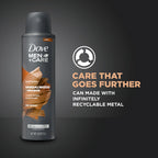 Dove Men Care Dry Spray Antiperspirant, soothing sandalwood and orange scent. Perfect for daily use, available at Curat Cart.