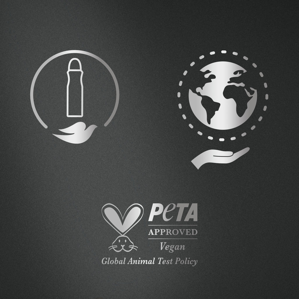 Dove Men Care Dry Spray Antiperspirant, specially curated by Curat Cart, showcases PETA-approved vegan symbols for conscious consumers.