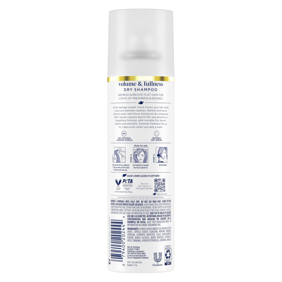 Dove Volume & Fullness Dry Shampoo available in India. Order online for refreshed, bouncy hair anytime.