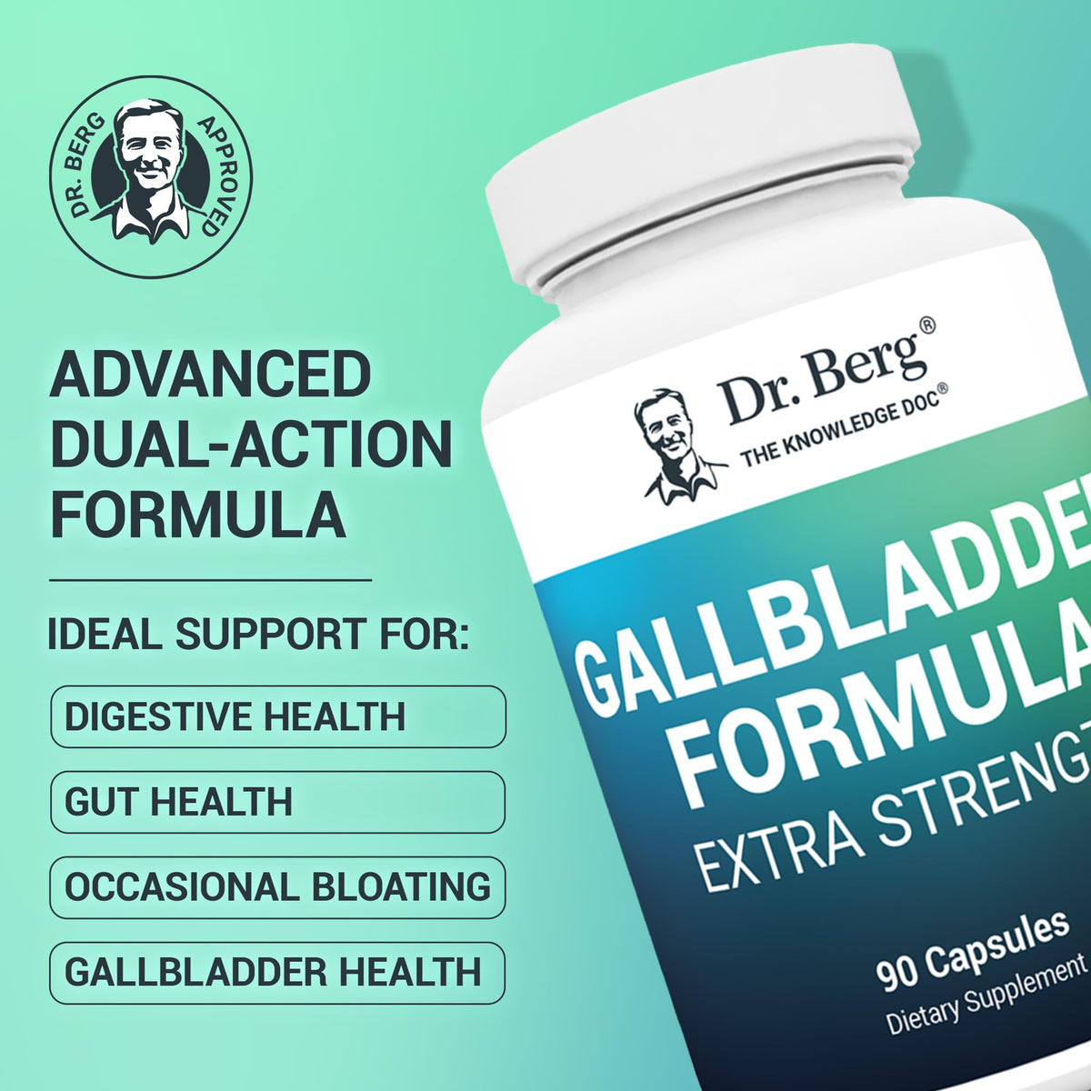 Dr. Berg Gallbladder Formula Extra Strength, 90 capsules available in India. Order online for gut health support.