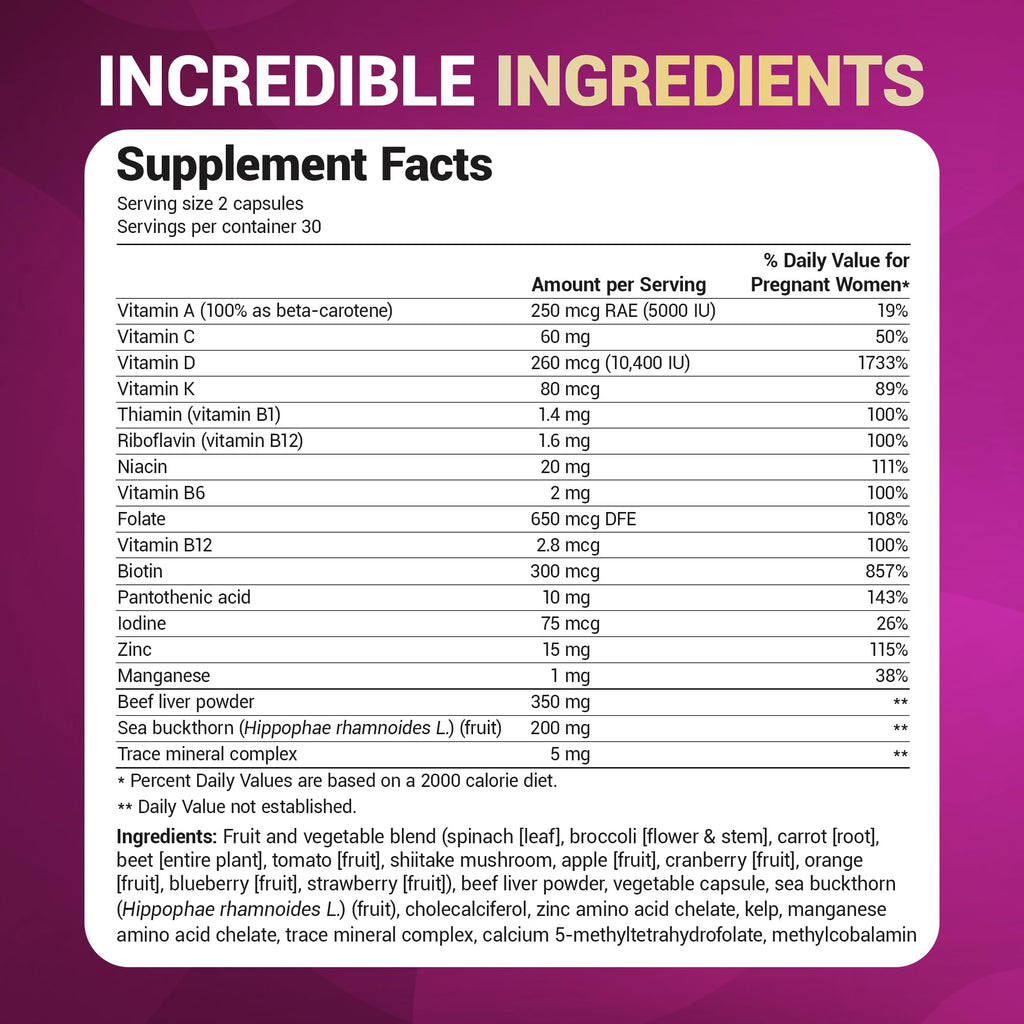 Dr. Berg Prenatal Vitamins for Women featuring high-quality packaging, enriched with essential nutrients at Curat Cart.