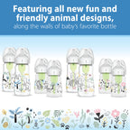 Dr. Brown's Anti-Colic Baby Bottles showcase fun animal designs, perfect for daily use. Available at Curat Cart.
