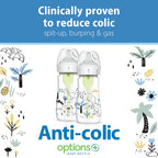 Dr. Brown's Anti-Colic Baby Bottles in official packaging, designed to reduce spit-up and gas. Available at Curat Cart.