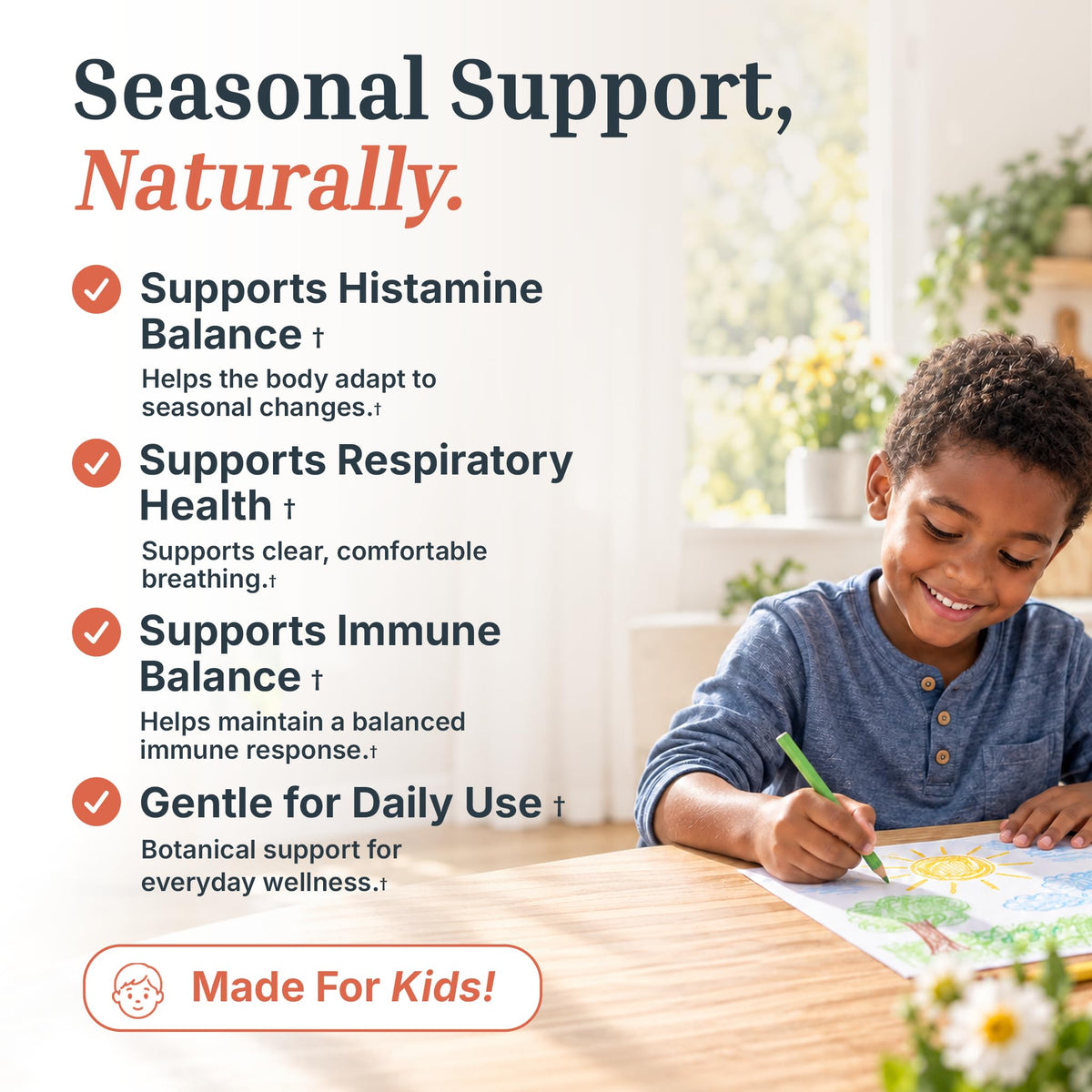 Dr. Green Mom Aller Hist Kids Support offers seasonal support for kids, ensuring immune balance and respiratory health. 100% Authentic, available at Curat Cart.