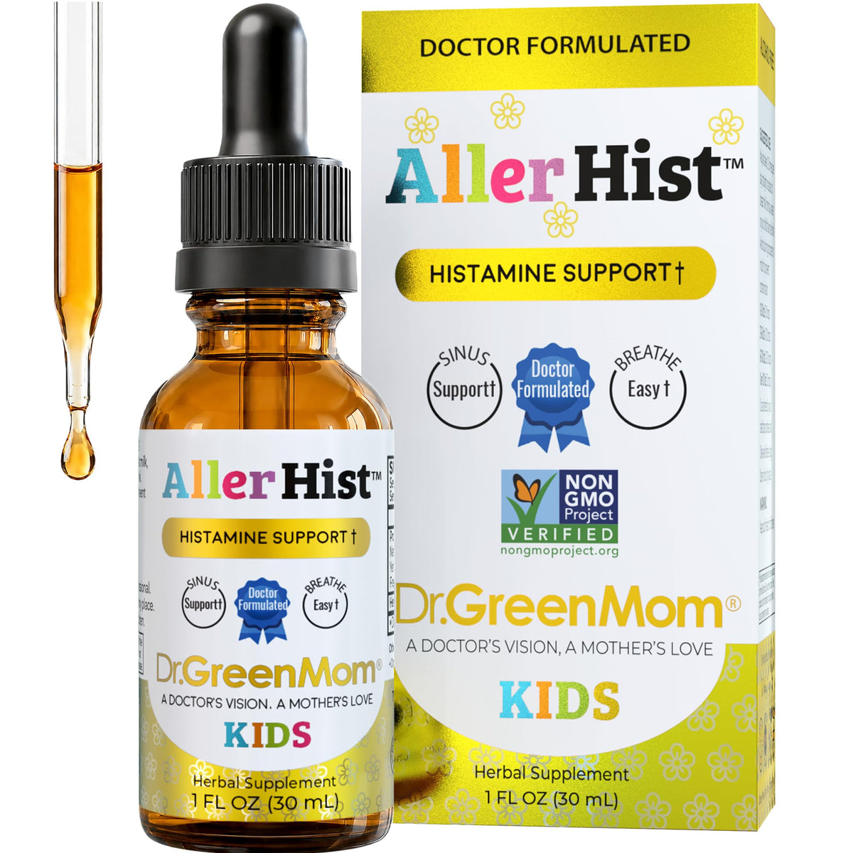 Dr. Green Mom Aller Hist Kids Support offers premium imported histamine support. Available at Curat Cart for your child’s wellness.