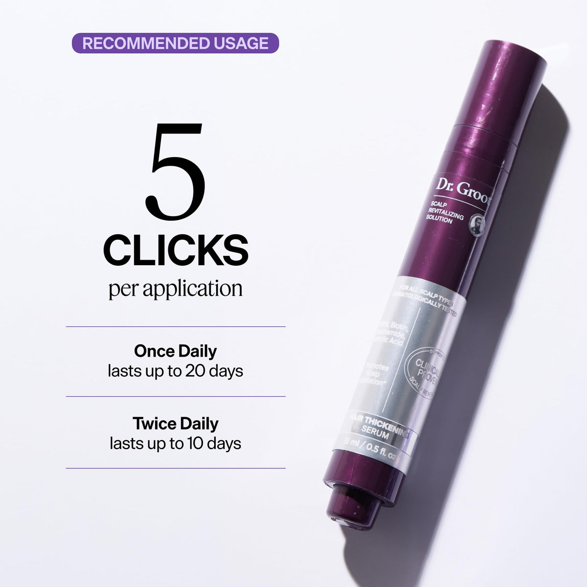 Dr. Groot Hair Thickening Serum; available in India. Order online for effective hair growth solutions.