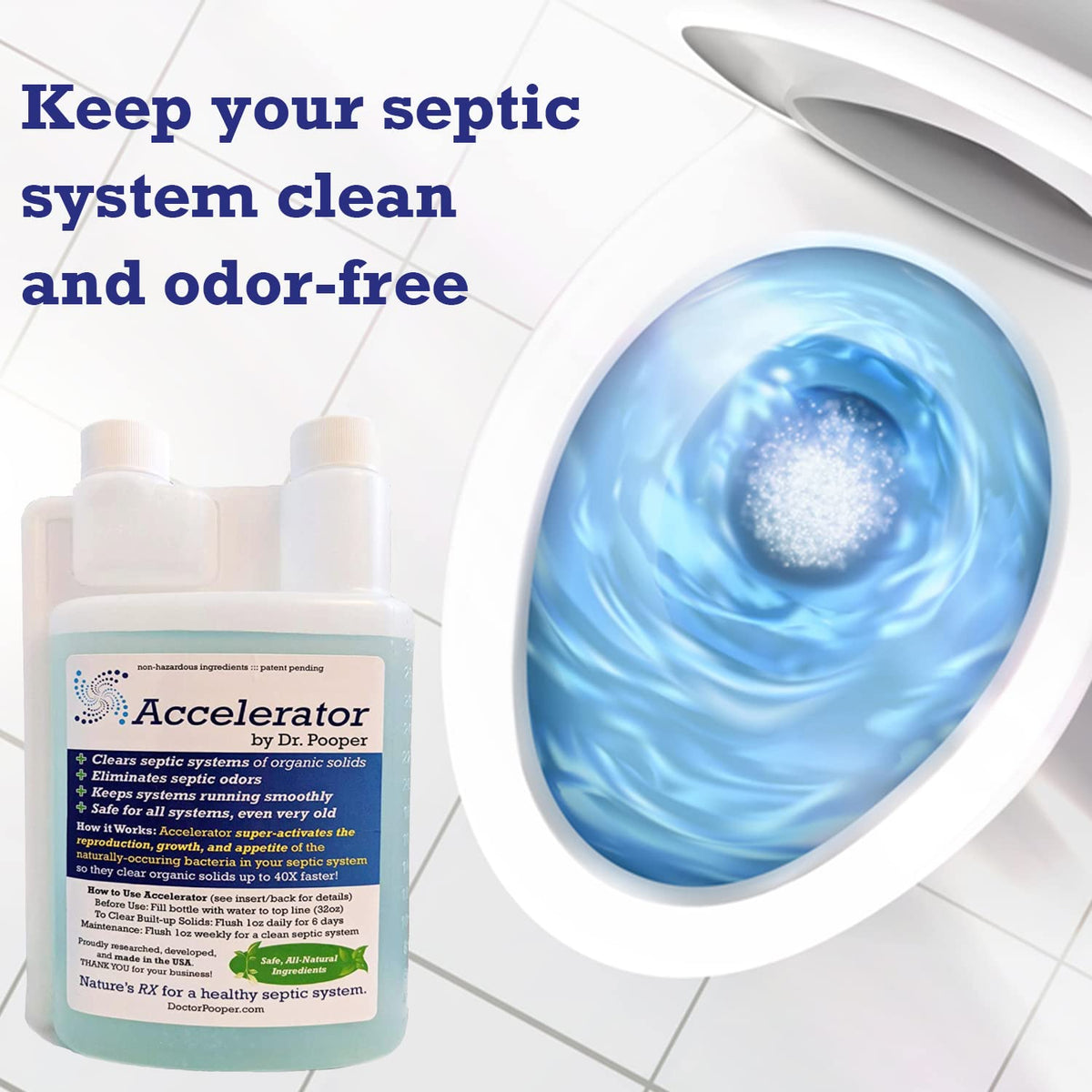 Dr. Pooper Septic Tank Treatment ensures a clean, odor-free system. 100% Authentic, available at Curat Cart in India.