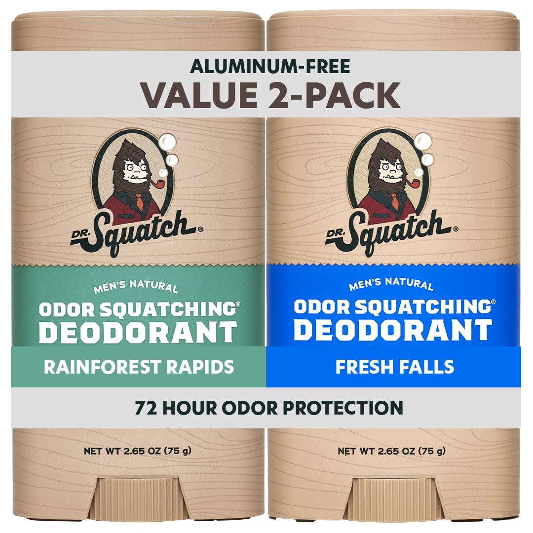 Discover Dr. Squatch's natural deodorant 2-pack with 72-hour protection. Verified by CuratCart for quality assurance.