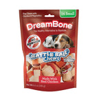 Premium imported DreamBone RattleBall Chew Treats, made with real chicken. Ideal for dogs, available at Curat Cart.