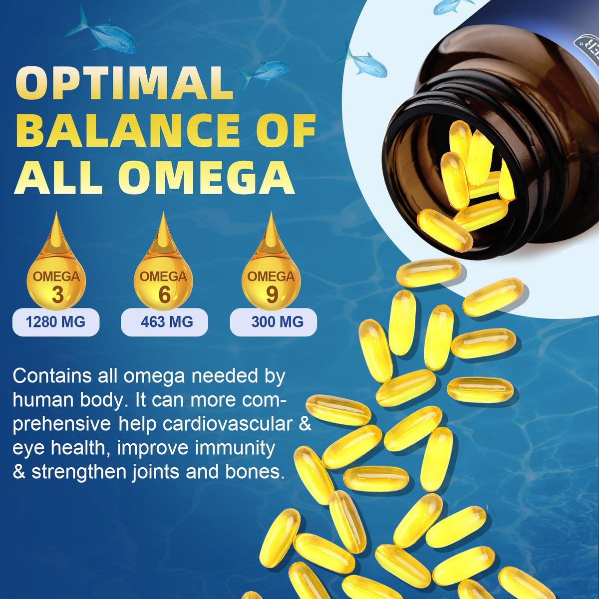 Discover DRFOSTER Omega 3-6-9 Fish Oil, specially curated by Curat Cart to enhance cardiovascular and joint health. Perfect for daily wellness.
