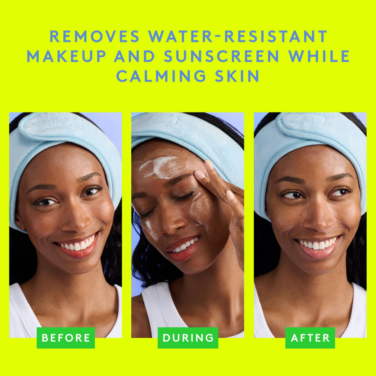 Experience Drunk Elephant Mello Marula Cleanser's effectiveness in removing makeup and calming skin. See the transformation!