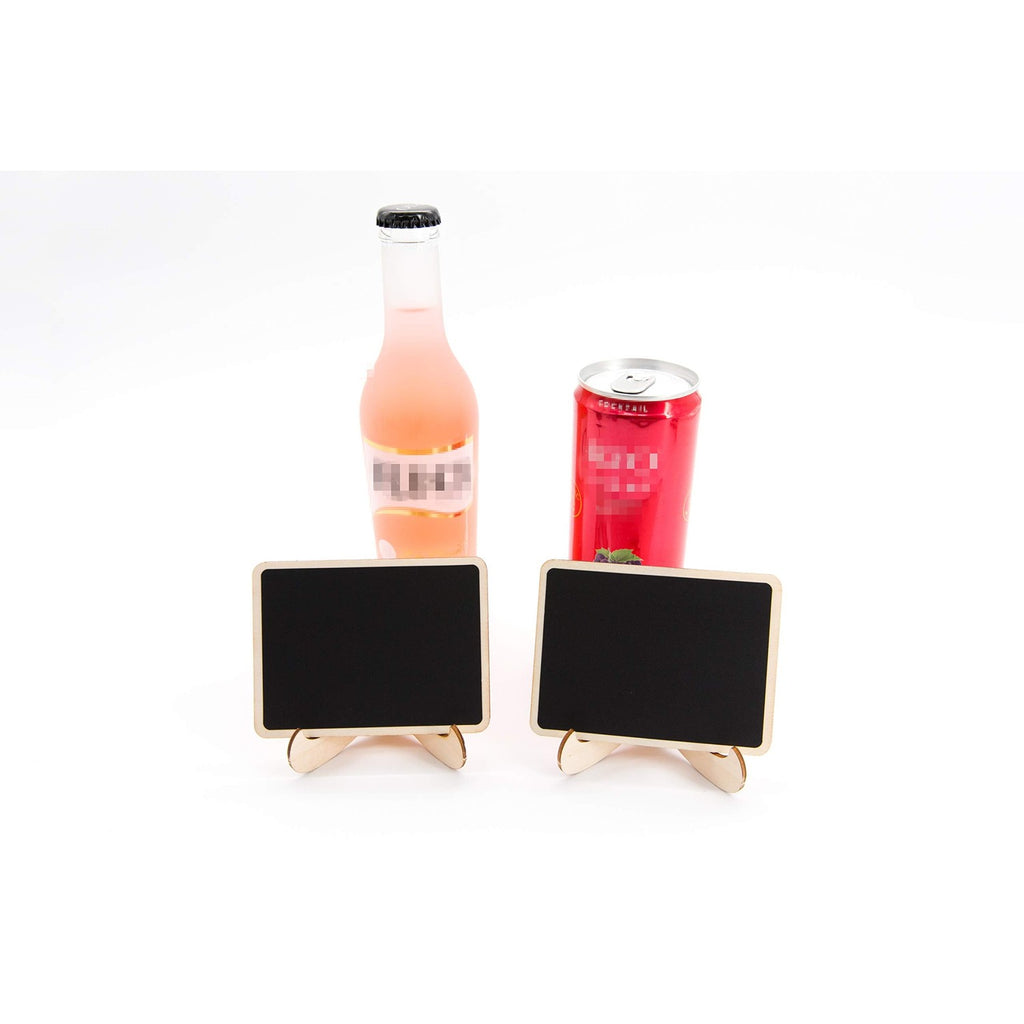 DSTELIN Mini Chalkboard Signs on display with beverages, 100% Authentic and available in India at Curat Cart.