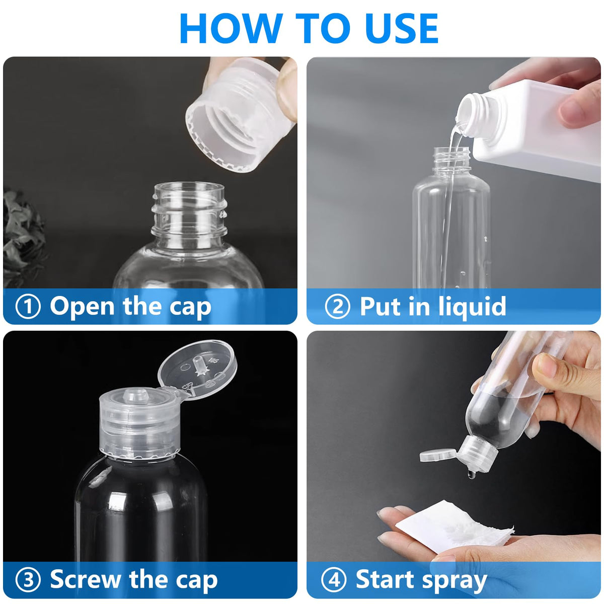 Discover DTDNZKN Travel Bottles, specially curated by Curat Cart, perfect for convenient travel liquid storage and usage.