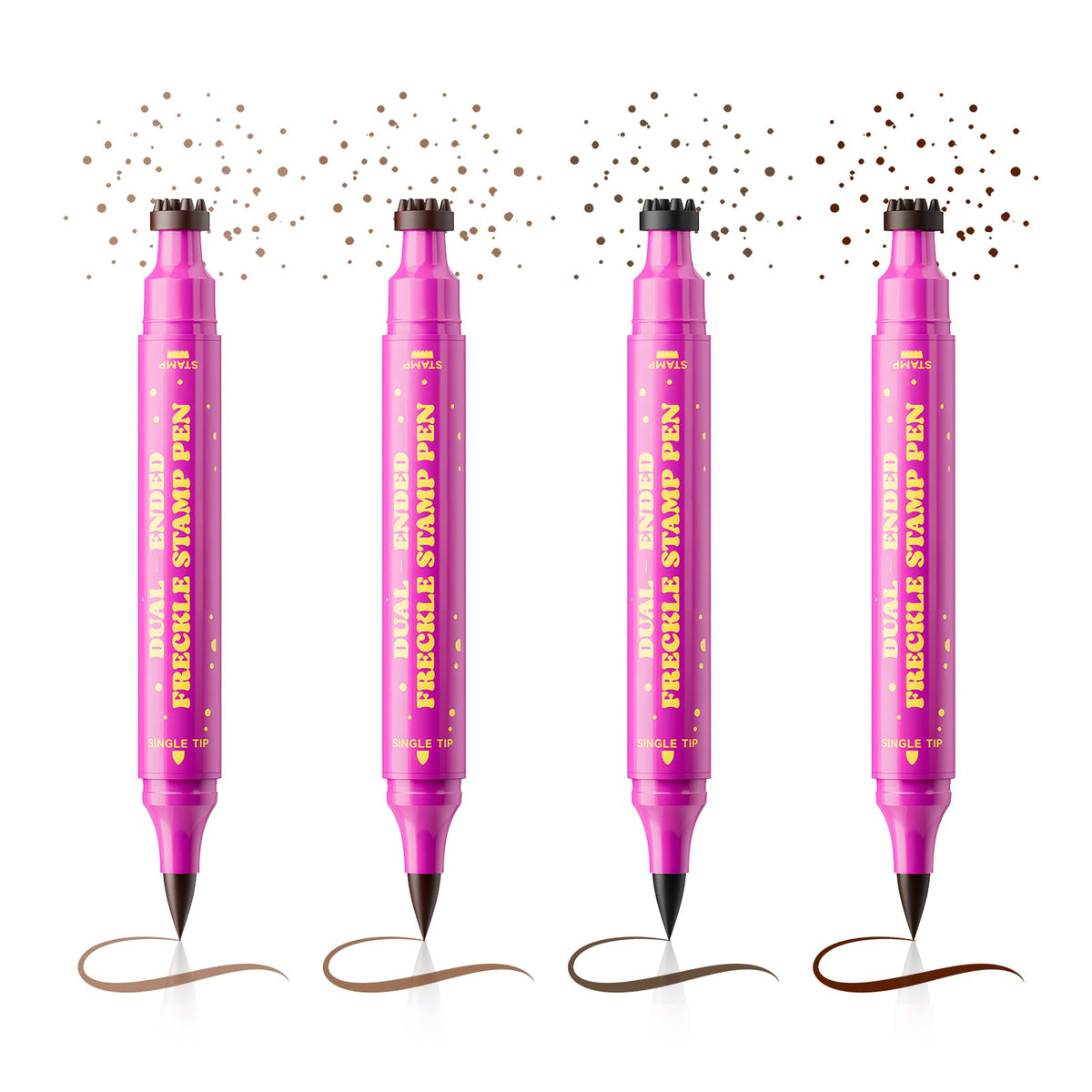 Create perfect faux freckles with this dual-ended pen. Available online for quick delivery. Order yours today!