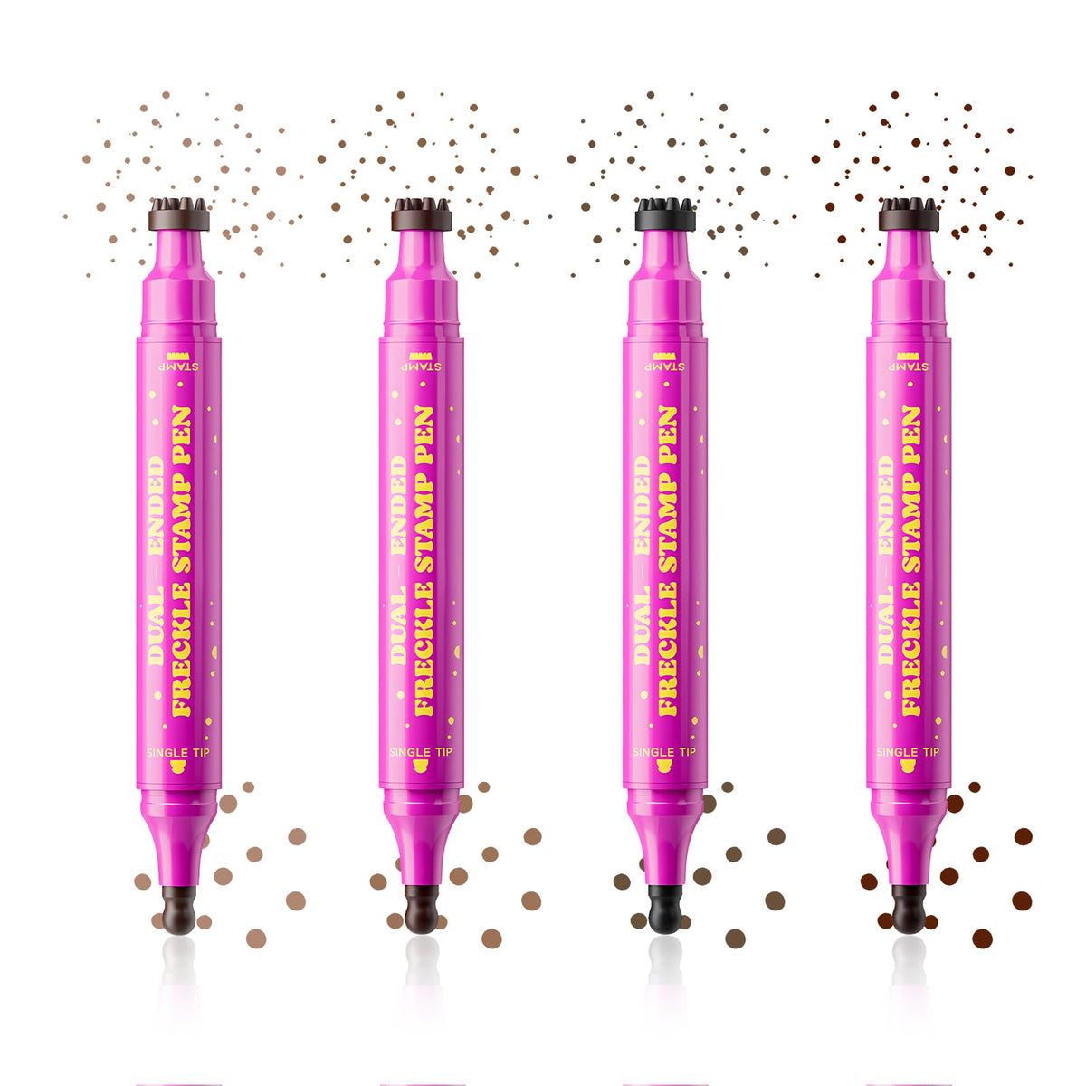 Shop the dual-ended Freckle Stamp Pen in vibrant pink, perfect for creating natural-looking freckles. Verified by CuratCart.