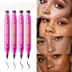 Set of four dual-ended freckle stamp pens for easy and precise application. Premium imported for a natural look.