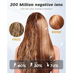 Experience smoother, shinier hair with our dual voltage mini travel hair dryer, featuring 200 million negative ions. Verified by CuratCart.