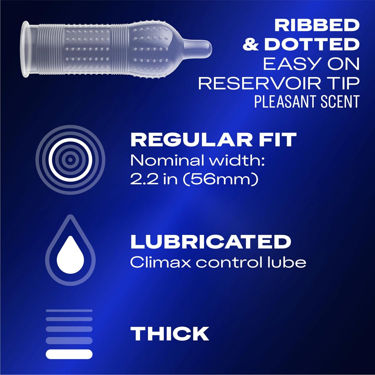 Durex Performax Intense Condom available in India. Order online for a unique experience with ribbed, dotted texture.