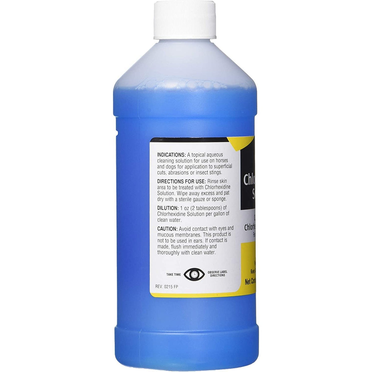 Durvet Chlorhexidine Solution in high-quality packaging, ideal for cleaning cuts and abrasions. Available at Curat Cart.