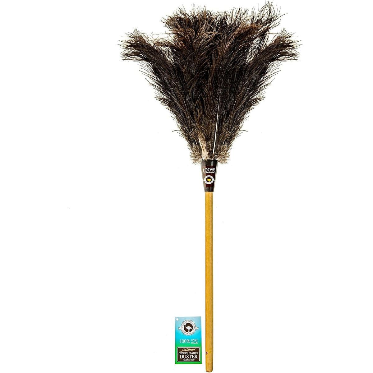 Premium Ostrich Feather Duster from Dusters, verified by CuratCart for quality and efficacy in cleaning.