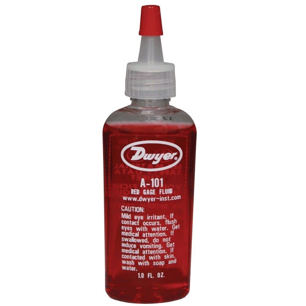 Dwyer Red Gage Fluid, 10 fl. oz. bottle. Available in India for online order. Ideal for fluid measurement applications.
