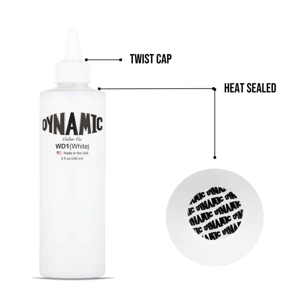 Exclusive Dynamic Color Tattoo Ink from Curat Cart, featuring a twist cap and heat-sealed packaging for optimal freshness.