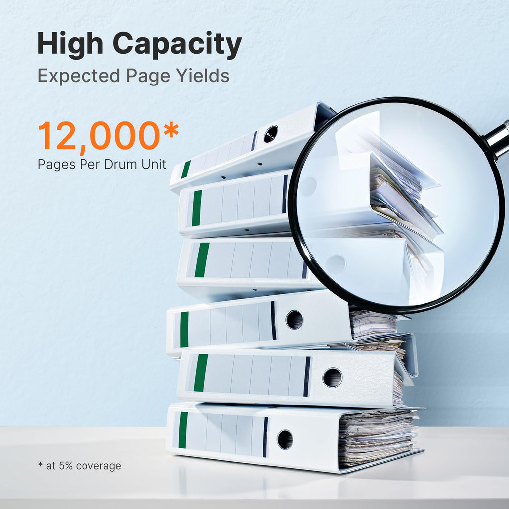 Brother DR630 Drum Unit offers high capacity with 12,000 pages per drum unit. Available at Curat Cart, ensuring quality and performance.