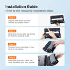 Brother DR630 Drum Unit installation guide, showcasing steps for easy setup. 100% Authentic, available at Curat Cart.