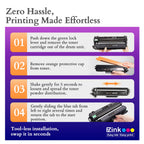 Brother TN 227 High Yield Ink installation guide with clear steps. Official packaging from Curat Cart for effortless printing.