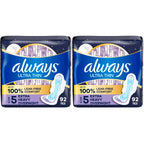 Buy now Always Maxi Feminine Pads For Women, Size 5 Extra Heavy Overnight Absorbency, With Wings, Unscented, Pack Of 20 at indiglob india