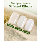 See the effects of Makartt Milky Pink Gel Nail Polish in 1, 2, and 3 layers. Available online for delivery!