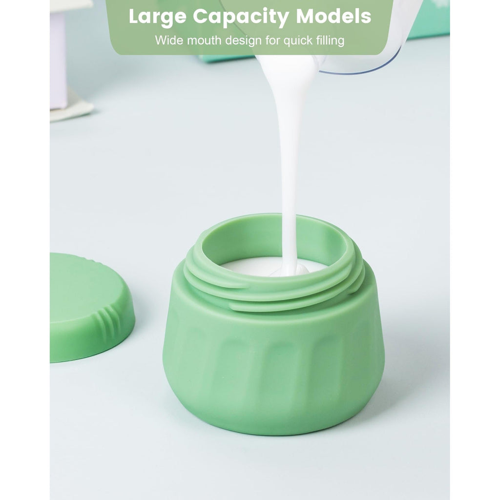 Mrsdry large capacity green travel container features a wide mouth for easy filling. Durable and travel-friendly design.