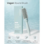 AIMIKE NaturaVol Small Round Brush for Blow Drying Short Hair and Bangs | 1.3"Barrel (2.1" with Bristles), Nano Thermal Ceramic Tech for Blow Out, Round Hair Brush for Smooth & Curl Styling At Home