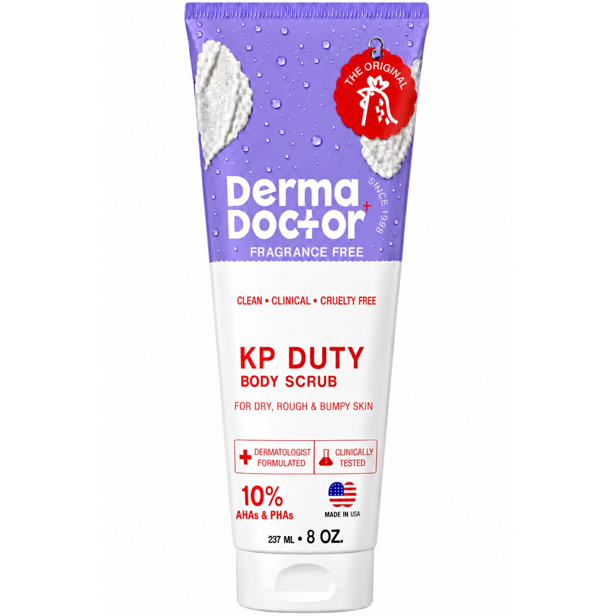 DERMAdoctor KP Bump Eraser Body Scrub, 10% AHAs + PHAs, Rough & Bumpy Skin
