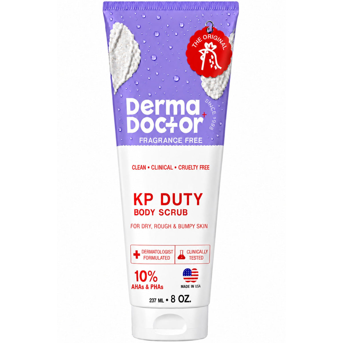 DERMAdoctor KP Bump Eraser Body Scrub, 10% AHAs + PHAs, Rough & Bumpy Skin