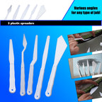 Five high-quality plastic spreaders in official packaging, ideal for precise application with E6000 Plus Adhesive. Available at Curat Cart.