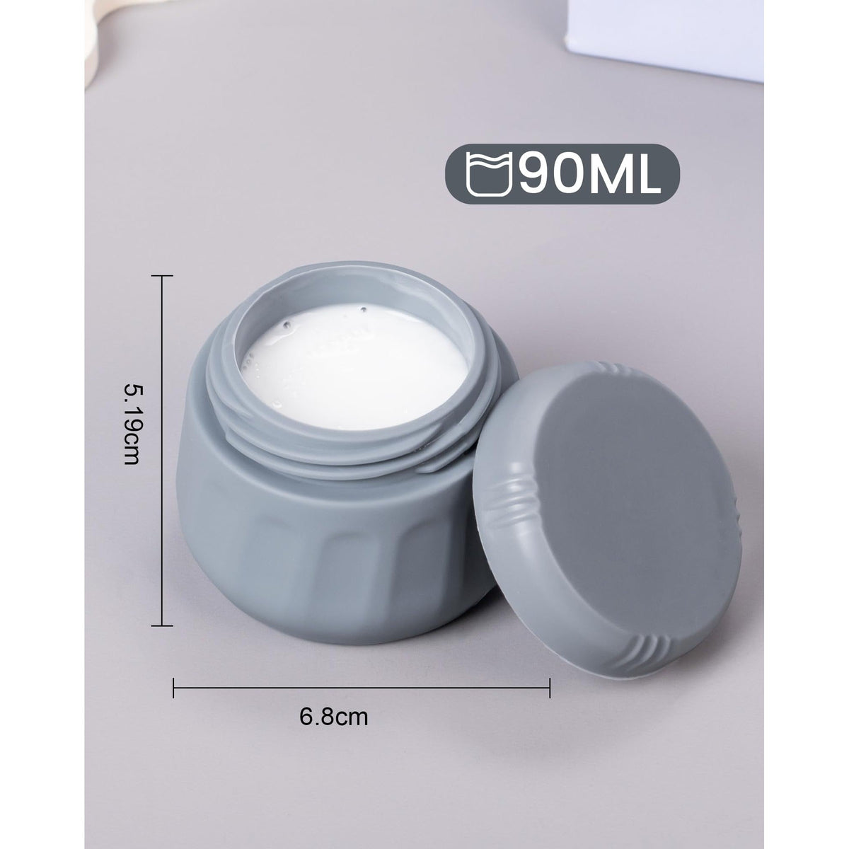 Authentic Mrsdry 90ML travel container for toiletries, perfect for convenient and organized travel. Durable and compact design.