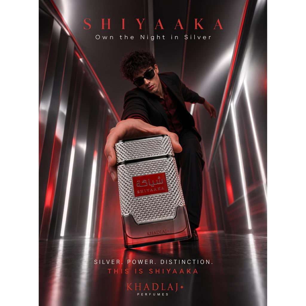 Discover Khadlaj Shiyaaka Snow – a fresh citrusy and woody fragrance. Order online for delivery in India!