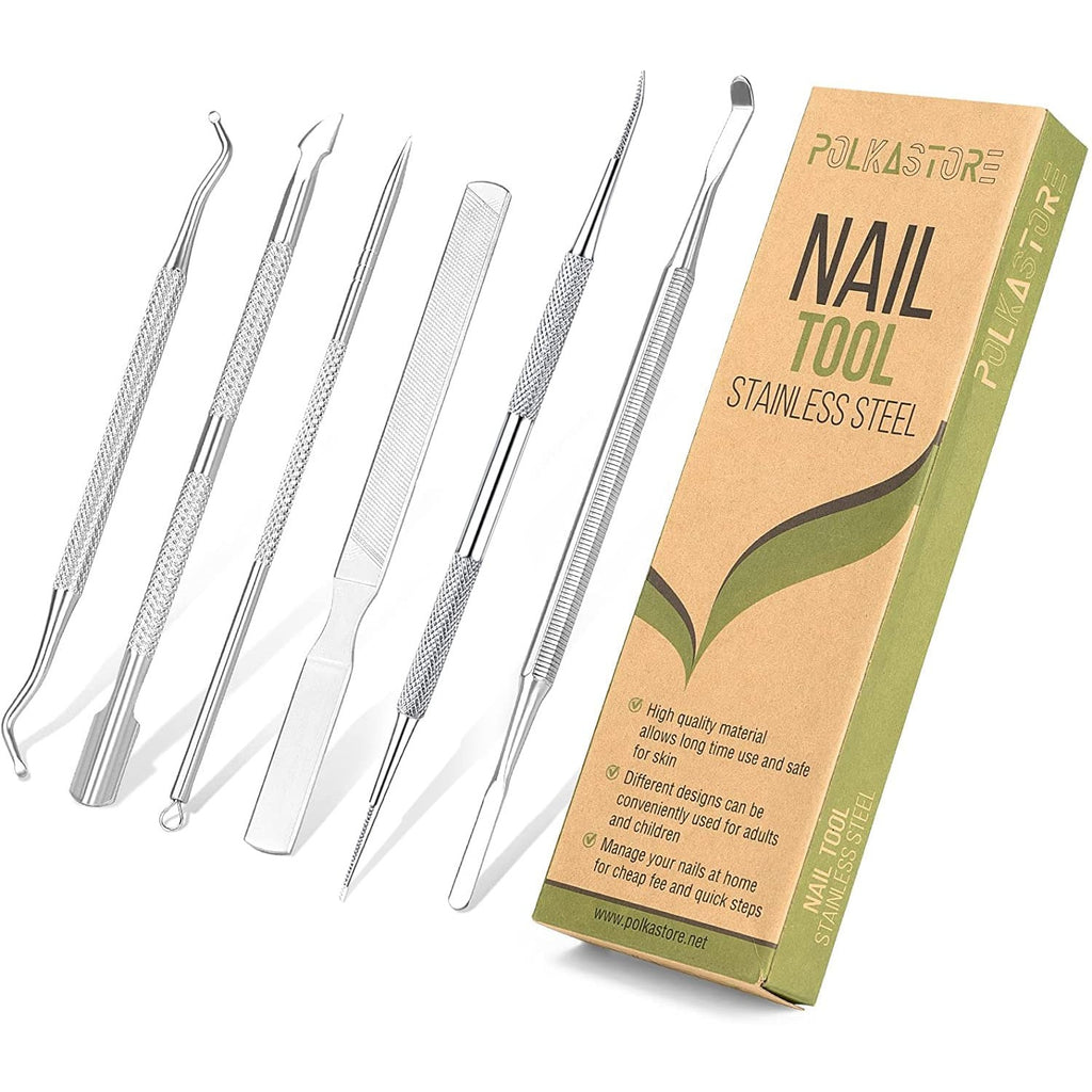 7-Pack Ingrown Toenail Tool Kit - File, Lifters, Surgical Safe Pedicure Tools for Nail Treatment & Pain Relief