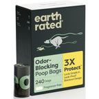 Discover Earth Rated Dog Poop Bags, specially curated by Curat Cart, featuring odor-blocking, leak-proof design for hassle-free cleanups.