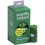 Earth Rated Dog Poop Bags in lavender scent, premium imported choice at Curat Cart, perfect for pet owners in India.
